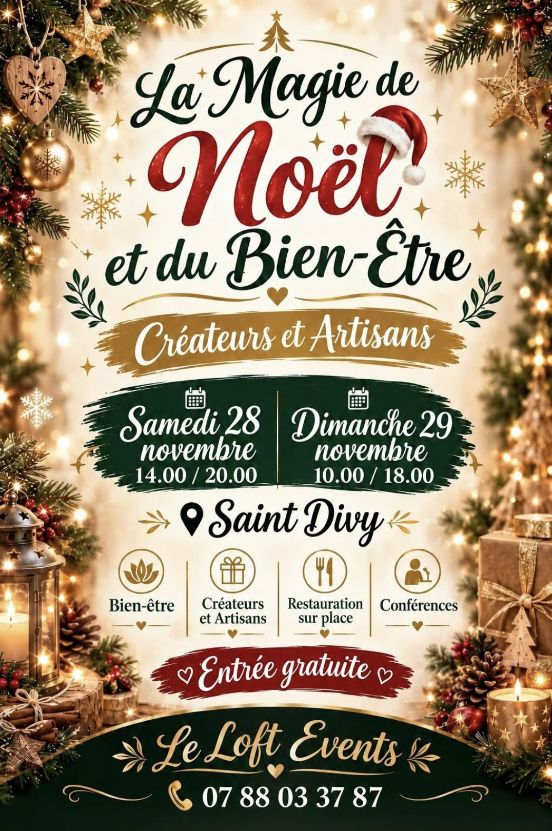 Marché Noël Bretagne Saint Divy atelier bien être